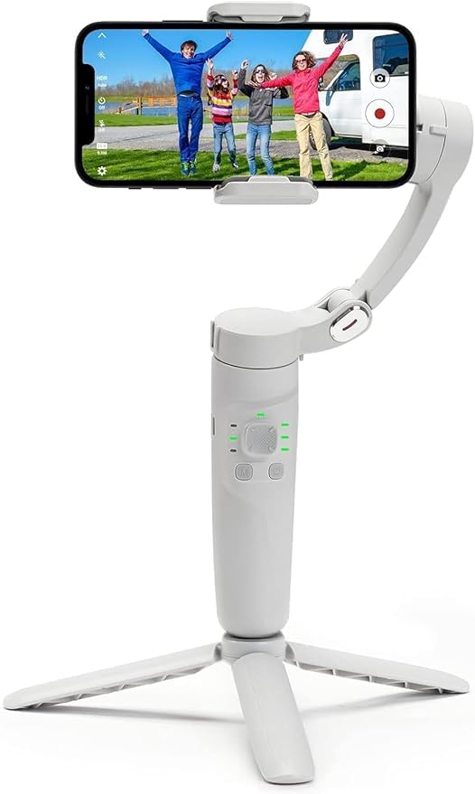 WeFly M1 3-AXIS Merak One Original Gimbal | Advanced Gyroscope | Shake-Free Footage | Real Time Charging | Manunt Zooming, Time-Lapse, Honzontal & Portait Mode | Ideal for Vlogging & Travel - Image 1