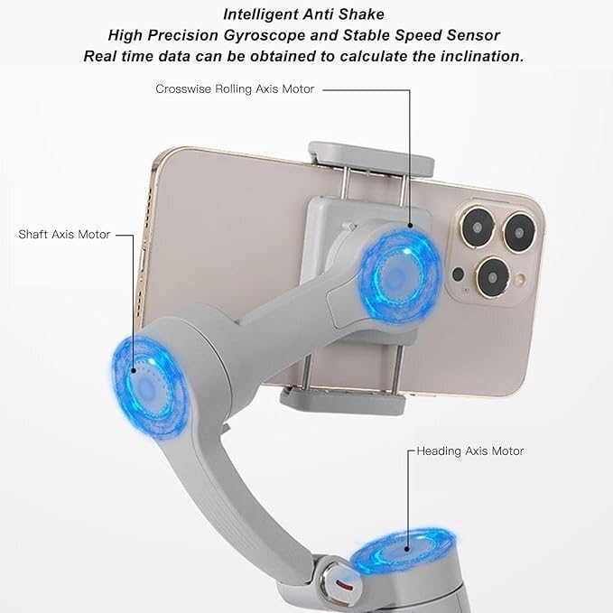WeFly M1 3-AXIS Merak One Original Gimbal | Advanced Gyroscope | Shake-Free Footage | Real Time Charging | Manunt Zooming, Time-Lapse, Honzontal & Portait Mode | Ideal for Vlogging & Travel - Image 4