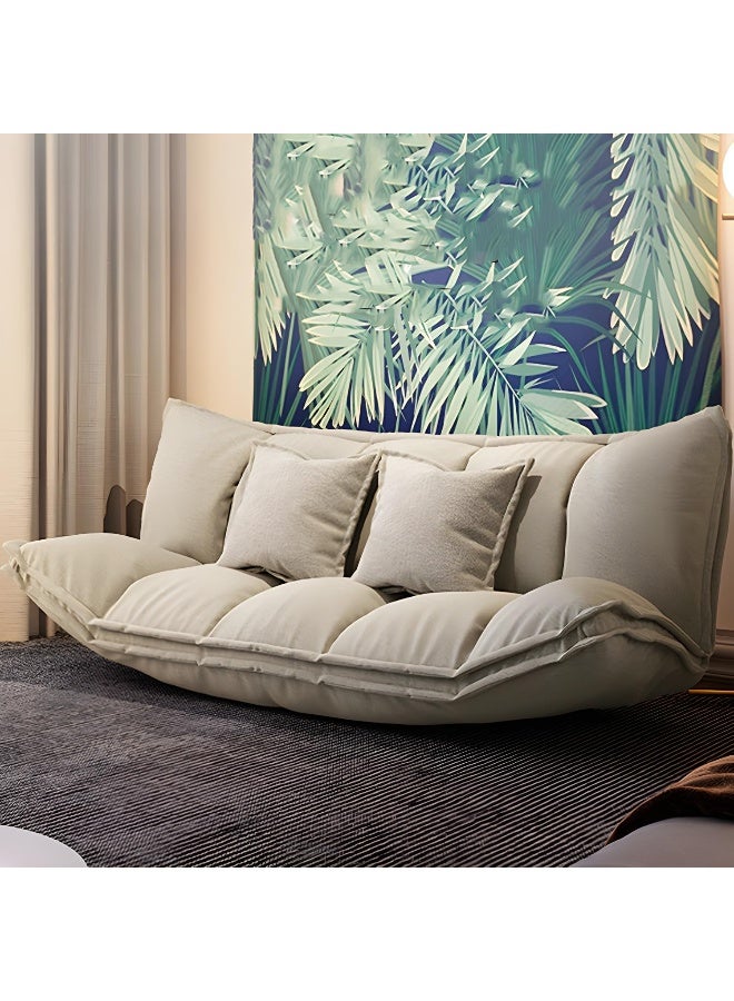Comfynest Comfynest Contemporary Tight Back Convertible Sleeper Sofa with Fabric Armless Sofa - Grey, 200.66 x 104.14 x 50.8 cm  - Image 1