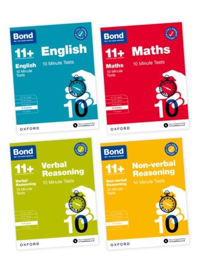 Bond 11+: Bond 11+ 10 Minute Tests Bundle with Answer Support 8-9 years 