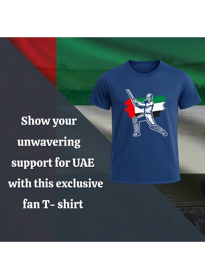 تيشيرت لاعب الكريكيت الرياضي في الإمارات العربية المتحدة - تيشيرت رجالي بأكمام قصيرة ورقبة دائرية يسمح بمرور الهواء - مثالي لممارسة الكريكيت وجلسات التدريب والملابس الرياضية اليومية - Image 4