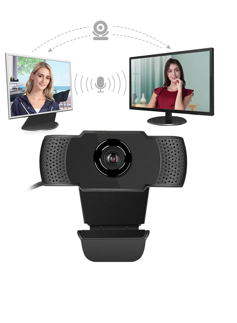 كاميرا كمبيوتر Yanmis مع محرك أقراص مجاني USB 2.0 1920 x 1080 30 هرتز مع ميكروفون مدمج، كاميرا ويب 1080 بكسل لمكالمات الفيديو، تسجيل في الوقت الحقيقي - Image 4