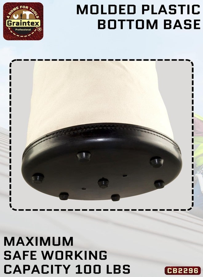 Graintex دلو قماشي متعدد الاستخدامات من Graintex CB2296 بقاعدة بلاستيكية ومقبض حبل 15 بوصة × 10 بوصة - Image 5