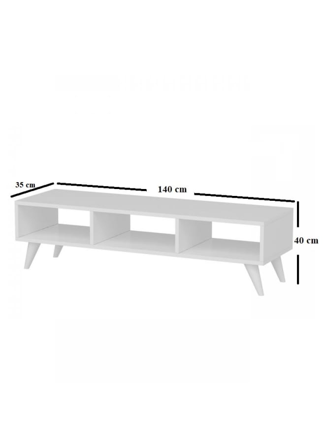 Retro RA-U57 TV Table 140x40x35cm - White - Image 2