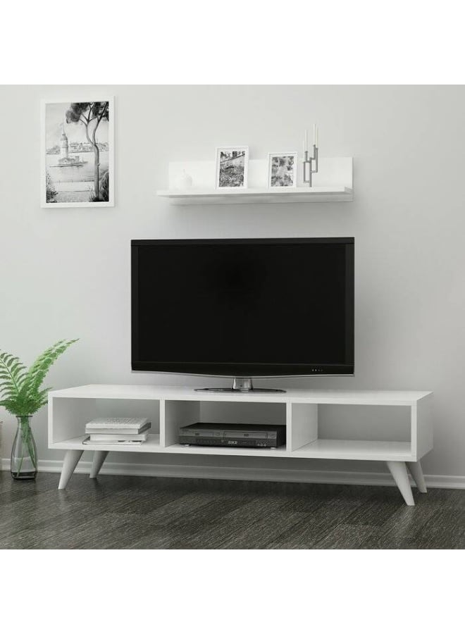 Retro RA-U57 TV Table 140x40x35cm - White - Image 1