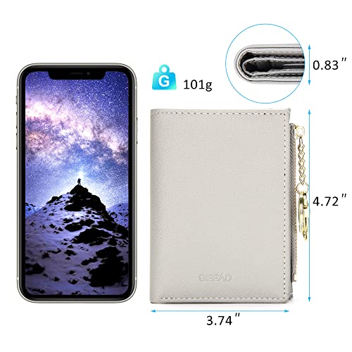 GEEAD Small Wallets for Women Bifold Slim Coin Purse Zipper ID Card Holder - Image 3