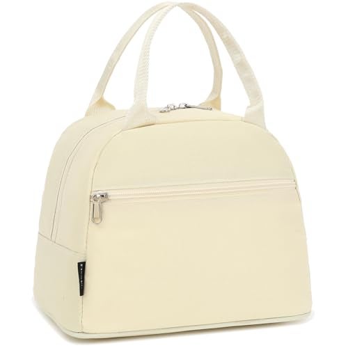 FlowFly Insulated Lunch Cooler Bag Tote Bag Organizer for WomenMen Beige - Image 1