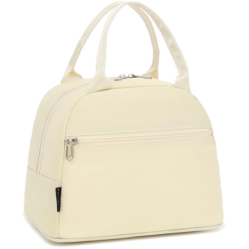 FlowFly Insulated Lunch Cooler Bag Tote Bag Organizer for WomenMen Beige - Image 2
