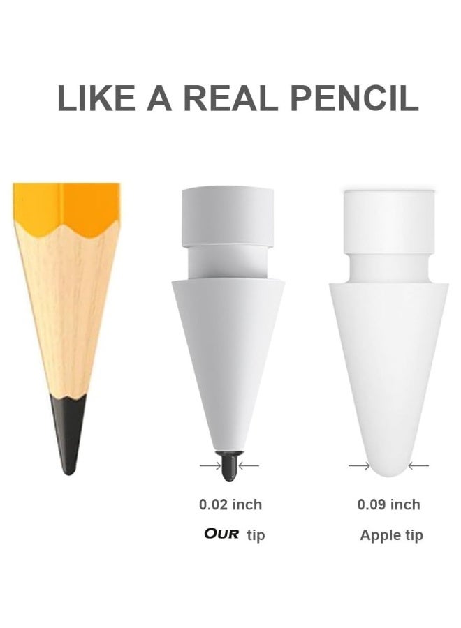 Tip Compatible With Apple Pencil Tips 2 Pcs Replacement Tip Pen For Apple Pencil Write Like A Real Pen For IPencil Nib IPad Accessories White - Image 5