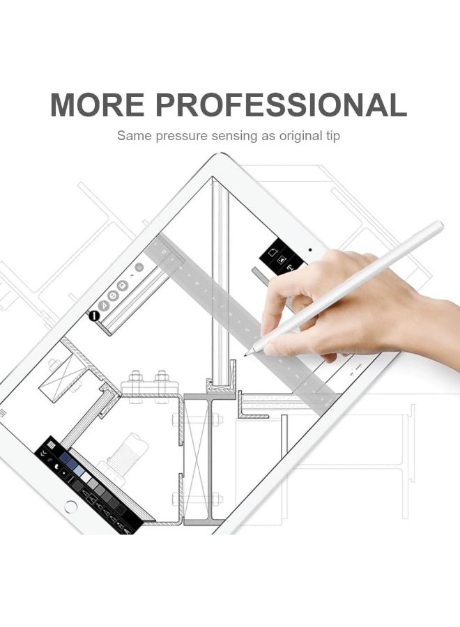 Tip Compatible With Apple Pencil Tips 2 Pcs Replacement Tip Pen For Apple Pencil Write Like A Real Pen For IPencil Nib IPad Accessories White - Image 3