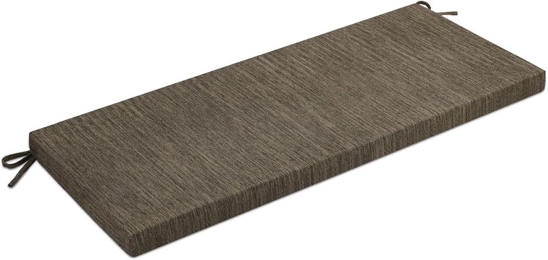 BAIBU 36 Inch Classic Solid Color Bench Cushion with Ties, Non-Slip Indoor Outdoor Rectangle Bench Seat Cushion Standard Size Foam Pad with Machine Washable Cover - One Pad Only (Brown, 36x15x1.5in) - Image 1
