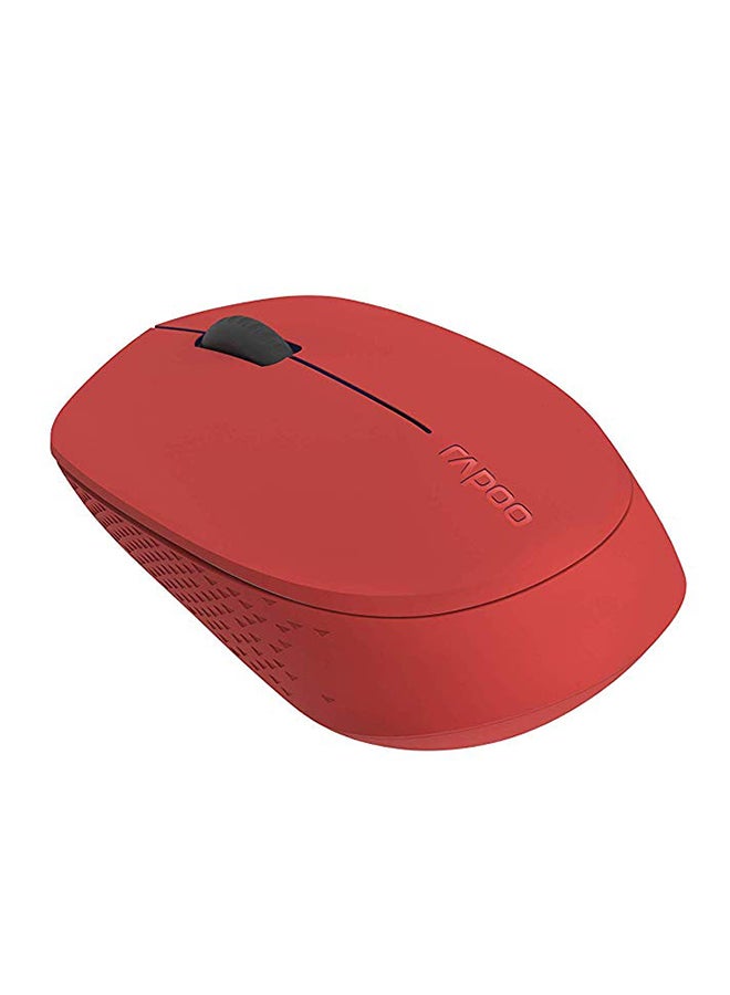 Rapoo M100 Wireless Multi-Device Silent Bluetooth Mouse(BT3.0+BT4.0+USB), Easy-Switch Up to 3 Devices For Laptop MacBook Windows PC Tablet Android Red - Image 2