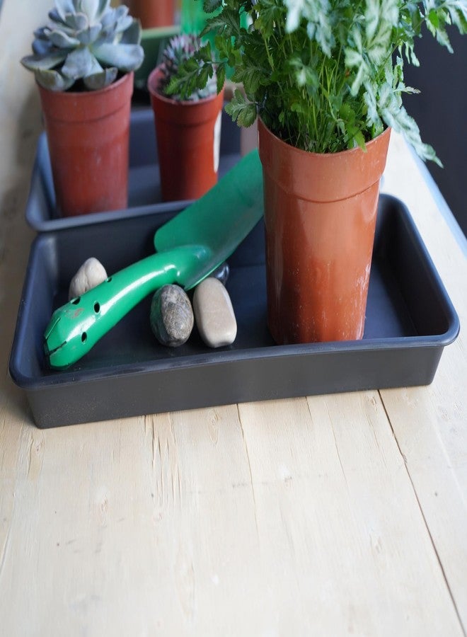 VUWEZ Rectangle Plant Tray, Plant Drip Tray, Plant Pot Saucers, Plant Germination Trays, Plant Saucers - Image 5