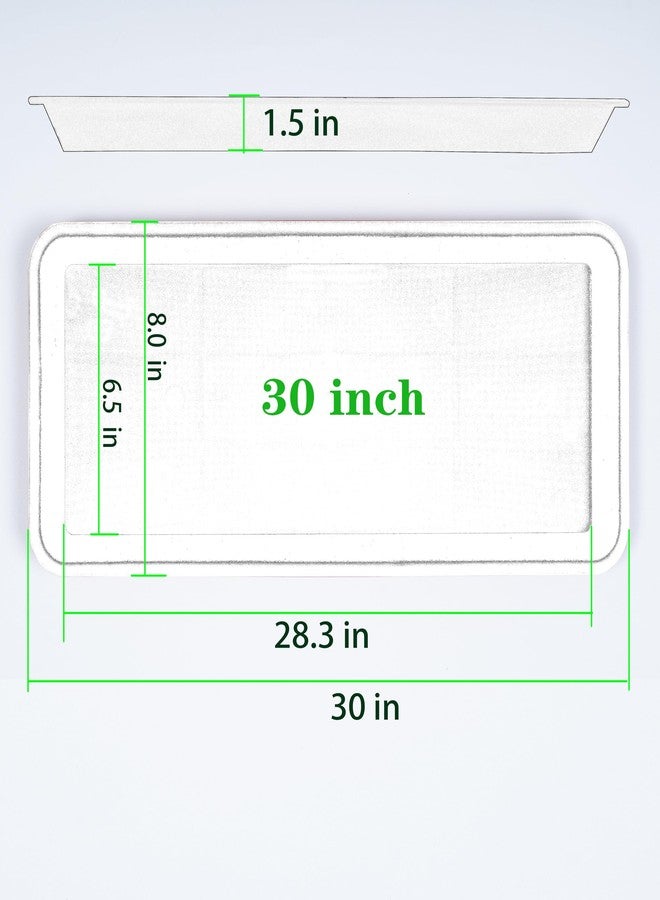 VUWEZ Rectangle Plant Tray, Plant Drip Tray, Plant Pot Saucers, Plant Germination Trays, Plant Saucers - Image 2