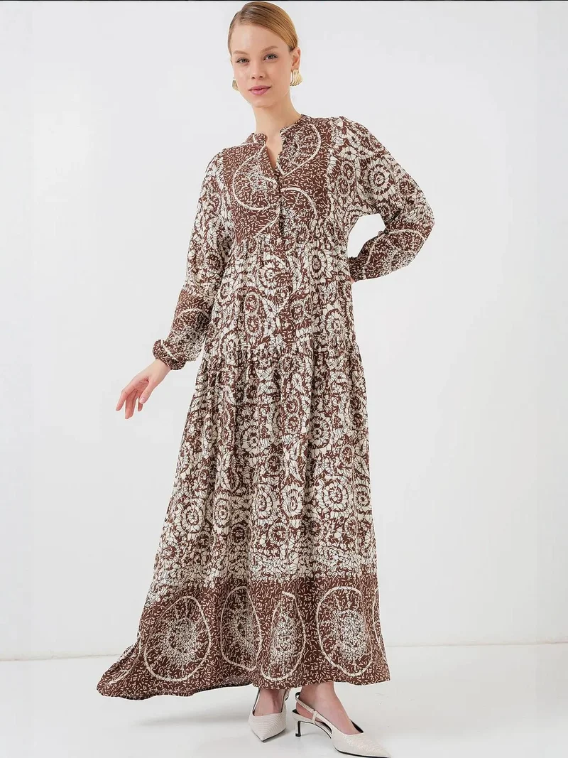 BIG DART BDART Printed V-Neck Maxi Dress