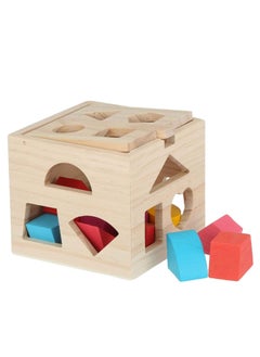 Generic The entertaining cube game contains thirteen slots for the intelligence box with educational geometric shapes to build shape, color, numbers, and size. It develops early children’s mental ability and builds their skills. Suitable for boys and girls.  - Image 1
