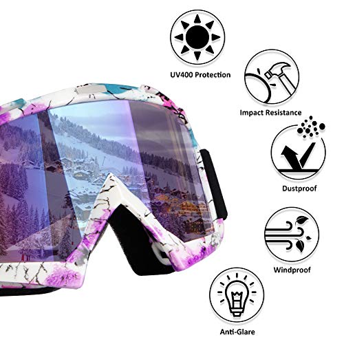 4-FQ Motorcycle Goggles ATV Goggles Motocross Goggles Windproof Dirt Bike Goggles Dustproof Off Road Goggles Scratch Resistant PU Helmet MX Goggles Skiing Goggles Protective Safety Glasses Racing Goggles - Image 2