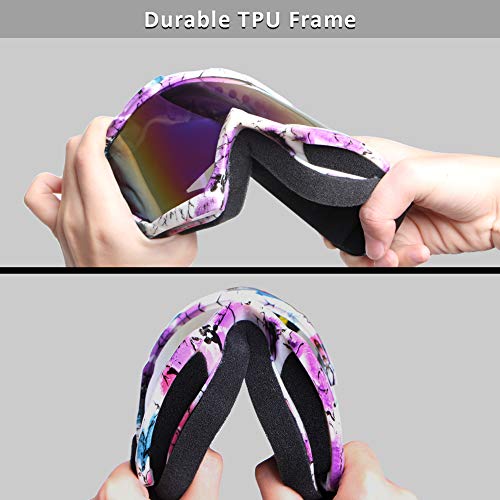 4-FQ Motorcycle Goggles ATV Goggles Motocross Goggles Windproof Dirt Bike Goggles Dustproof Off Road Goggles Scratch Resistant PU Helmet MX Goggles Skiing Goggles Protective Safety Glasses Racing Goggles - Image 4