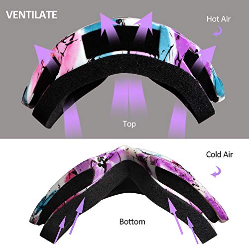 4-FQ Motorcycle Goggles ATV Goggles Motocross Goggles Windproof Dirt Bike Goggles Dustproof Off Road Goggles Scratch Resistant PU Helmet MX Goggles Skiing Goggles Protective Safety Glasses Racing Goggles - Image 3