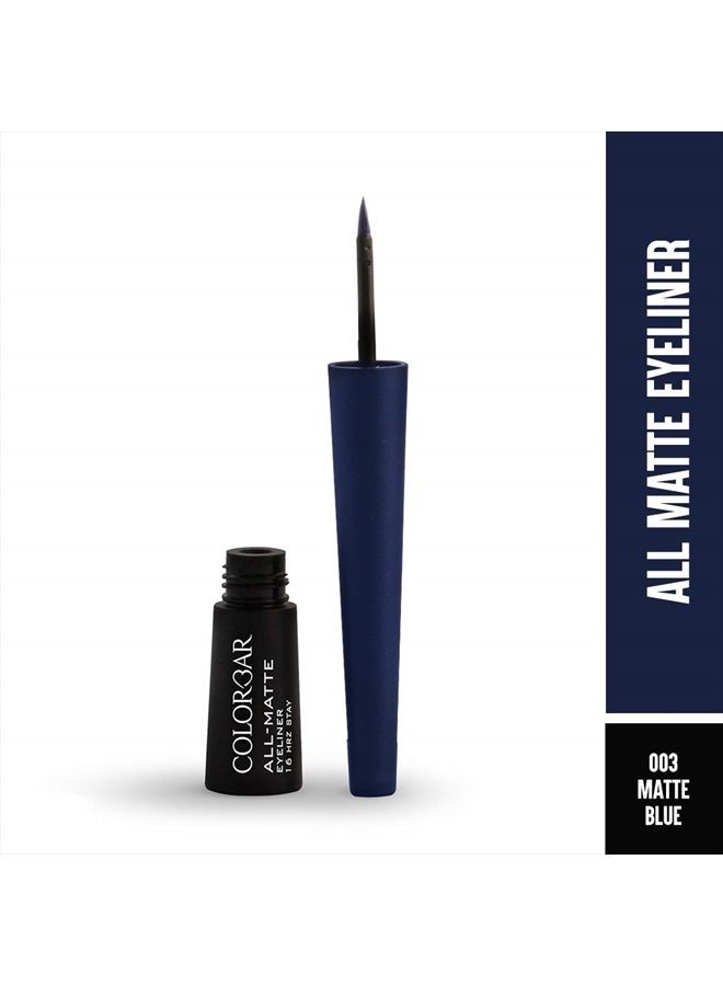 Colorbar All Matte Eyeliner, Blue 003, 2.5ml - Image 2