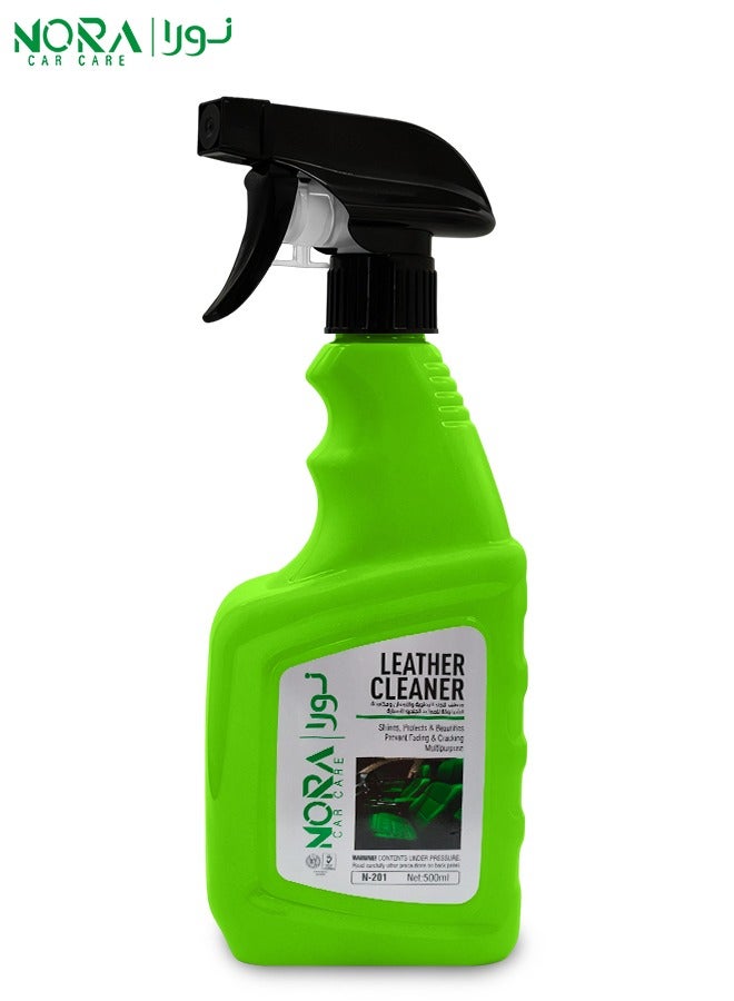 NORA Leather Cleaner 500ml - Multipurpose Cleaner for Leather, Upholstery, Shoes, Handbags, and Car Interiors N-201 - Image 1