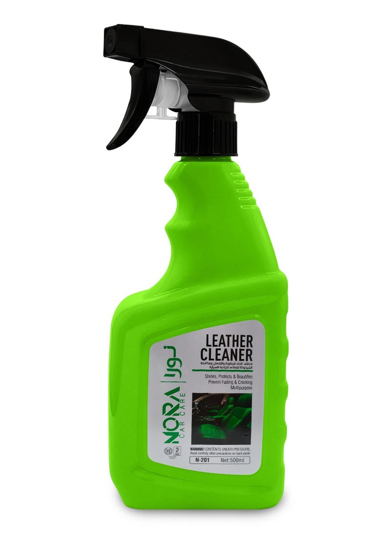 NORA Leather Cleaner 500ml - Multipurpose Cleaner for Leather, Upholstery, Shoes, Handbags, and Car Interiors N-201 - Image 2