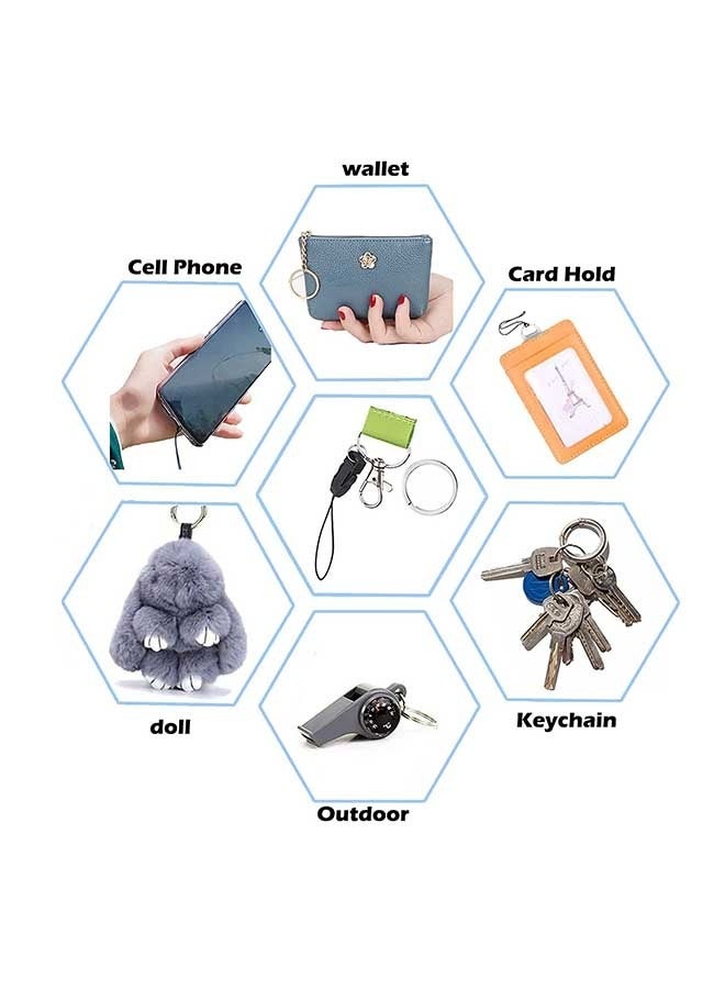 Marble Pattern Mobile Phone Lanyard, Detachable Lanyard With Buckle, Polyester Lanyard Working Certificate Card Sleeve Lanyard, Two Piece Set Of Keychain Card Sleeve Lanyard (Black) - Image 5