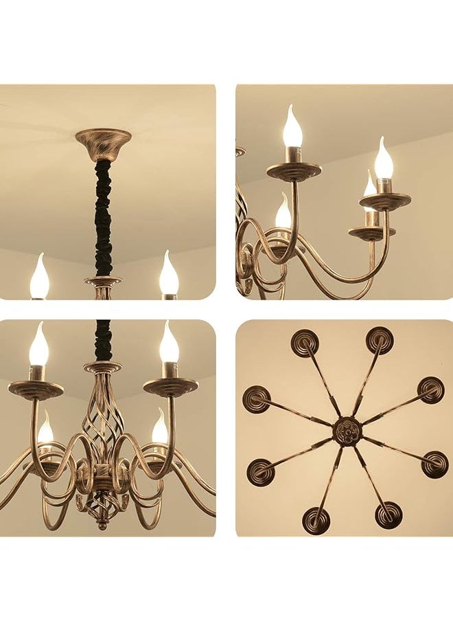 erorex - 8 Lights Chandelier Vintage French Country Chandelier Metal Bronze Living Room Chandelier Pendant Light Fixture For Farmhouse Dining Room - Image 1