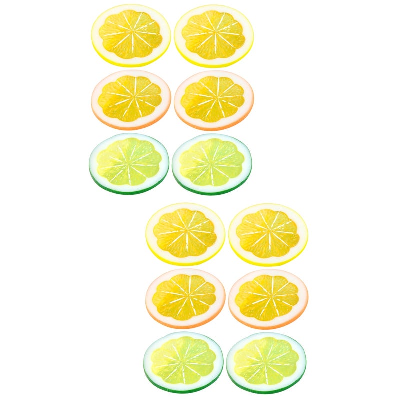 12 pcs Simulation Slices Fake Slices DIY Artificial Decors Props - Image 1