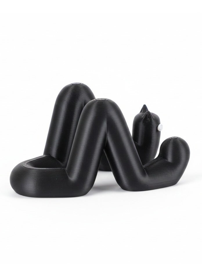 أخوة ثلاثي الأبعاد مجموعة منظم مكتب بتصميم قطة – مجموعة من 3 قطع للتنظيم والديكور العصري - Image 4