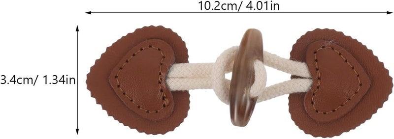 8pcs Small Brown Horn Toggle Buttons Set for Sewing Garments and Jackets, Coat Closure Fasteners for DIY Clothing, Decorative Snap Buttons for Outerwear and Kidswear - Image 2