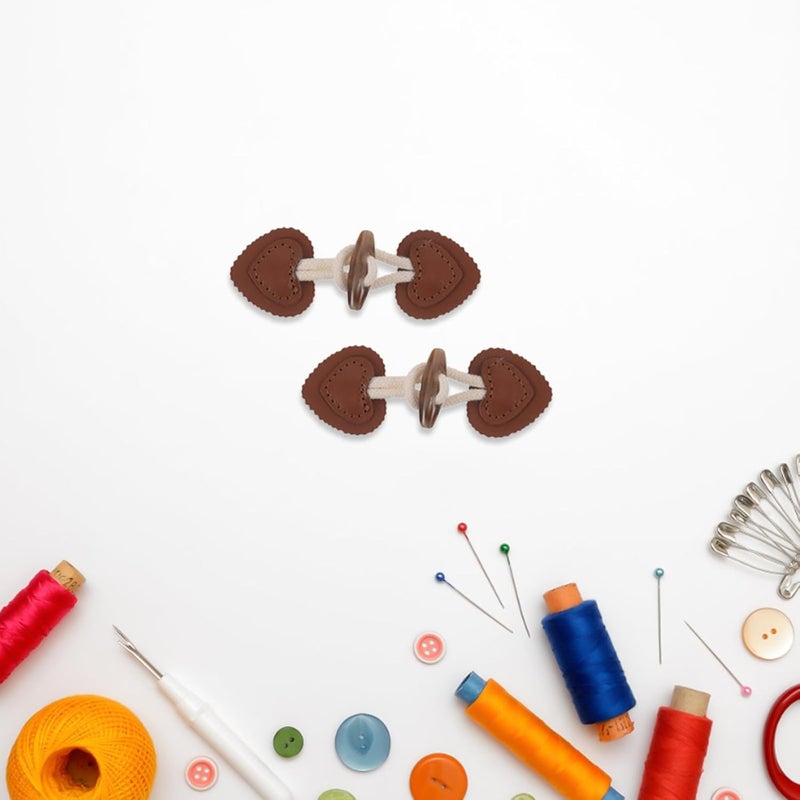 8pcs Small Brown Horn Toggle Buttons Set for Sewing Garments and Jackets, Coat Closure Fasteners for DIY Clothing, Decorative Snap Buttons for Outerwear and Kidswear - Image 5