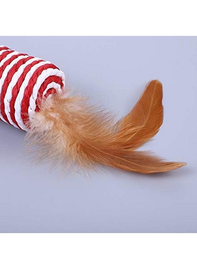 ألعاب قطط على شكل حبل ورقي على شكل ريشة من Lattu، لعبة تفاعلية مقاومة للخدش للقطط (عبوة من قطعتين) - اللون حسب التوافر - Image 5