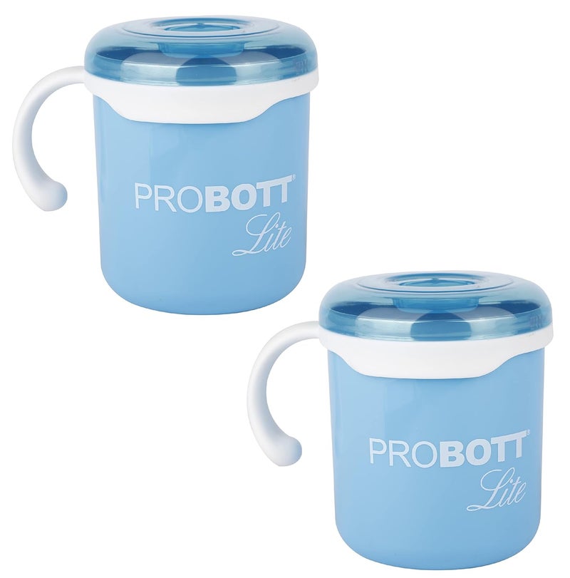 PROBOTT PROBOTT LITE Stainless Steel Fridge Refrigerator Thunder Cuppa drinkware Mug Each 280ml - Pack of 2 (Blue)  - Image 1
