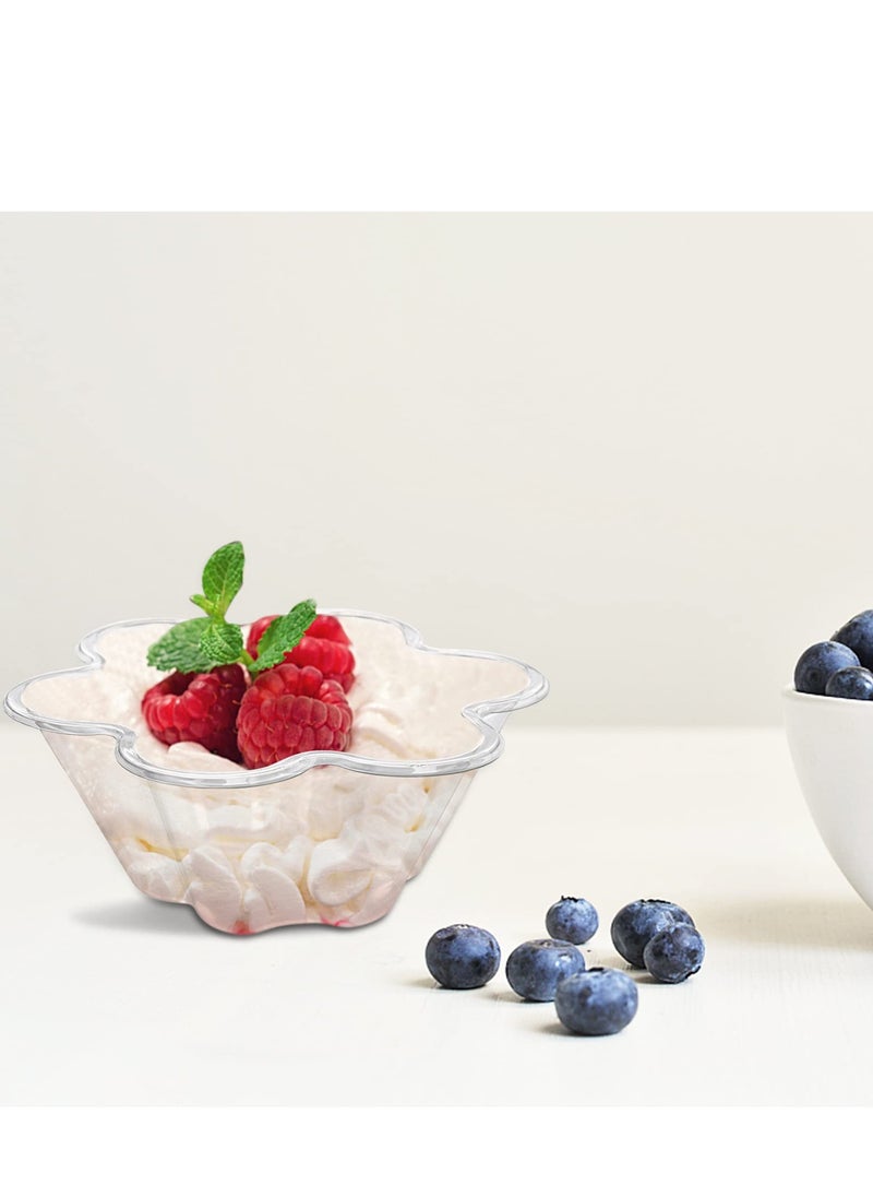SYOSI - Plastic Ice Cream Bowls 100 Pack Disposable Dessert Serving Bowl for Sundae Chocolate Desserts Appetizers Dessert Shot Glasses - Image 1