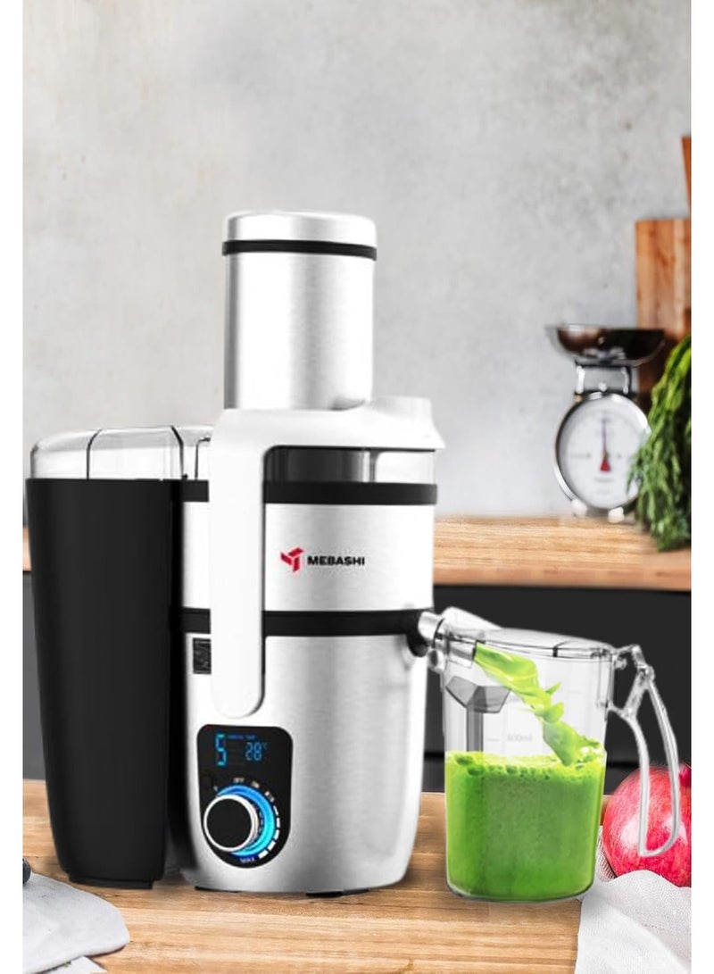 MEBASHI 4-in-1 Juicer Blender Set, 800W, 1.5L Capacity, Digital Control, Black/Steel (ME-JB2013) - Image 4