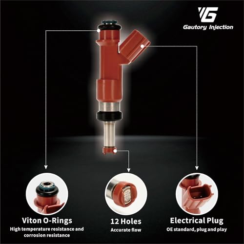 Gautory 23250-31050 Fuel Injectors Compatible with Toyota Camry 2007-2011, Avalon 2005-2012, RAV3 2006-2012, Highlander 2008-2013, for Lexus ES350 RX350 2007-2012 V6 3.5L Set of 6 Replace FJ763 23209-31050 - Image 4