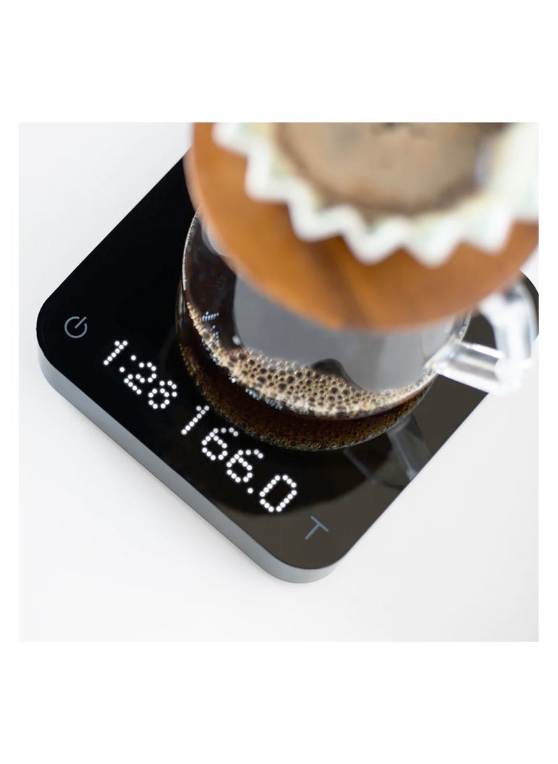 Pearl Model S, Professional Coffee Scale For Monitoring Real Time Weight, Time, and Flow-rate, with Bluetooth Connectivity - Black