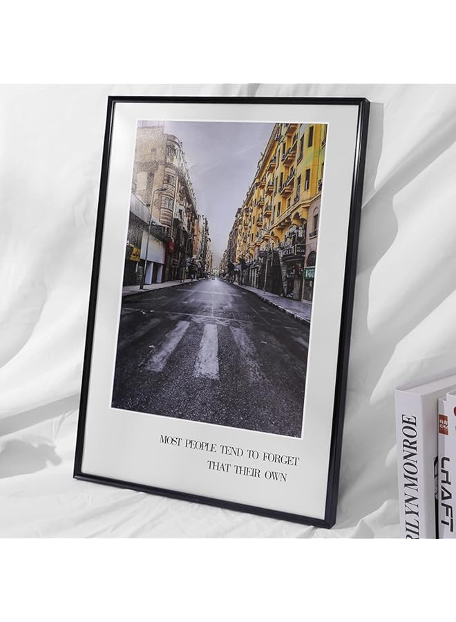 The Bros A4 Photo Frame 21x29.7 cm Metal Plated Thin Edge Picture Frames with HD Plexiglass for Wall Tabletop Wedding Gift - Image 1