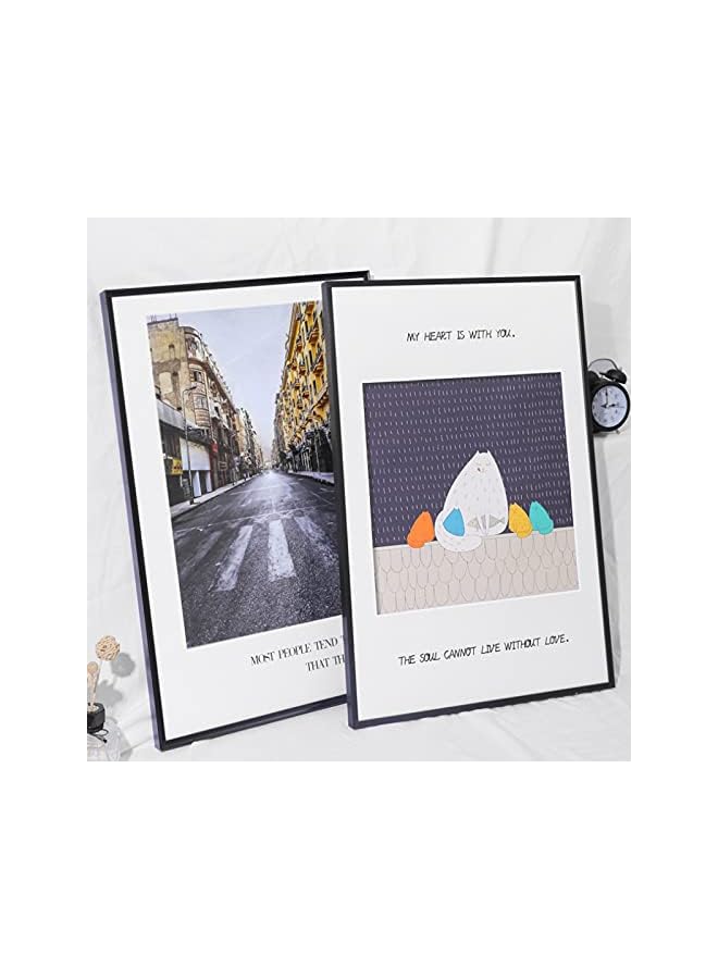 The Bros A4 Photo Frame 21x29.7 cm Metal Plated Thin Edge Picture Frames with HD Plexiglass for Wall Tabletop Wedding Gift - Image 3