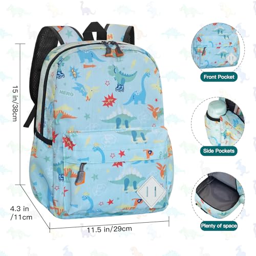 VGJ Kids Backpack for Girls Boys Toddler Preschool Backpack School Bag Cute Kindergarten Backpack Light Blue - Image 3