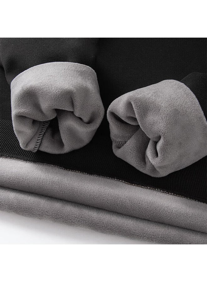 Geniolamode Men's Round Neck Hoodie Without Hat Fashion Brand Teenage Boys Pullover Long Sleeve Top Black L - Image 2