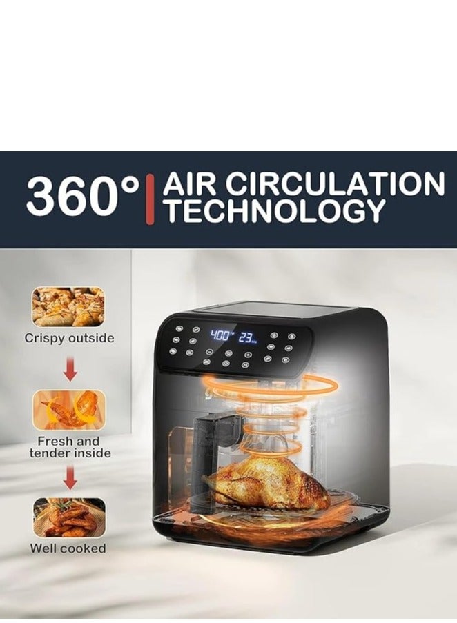 PPS TRADING Digital Air Fryer Oven With Clear Window And Internal Light,Cooking with Rapid Air Convection Technology,Crisp Results,12 Program 5L Capacity1500 W - Image 2