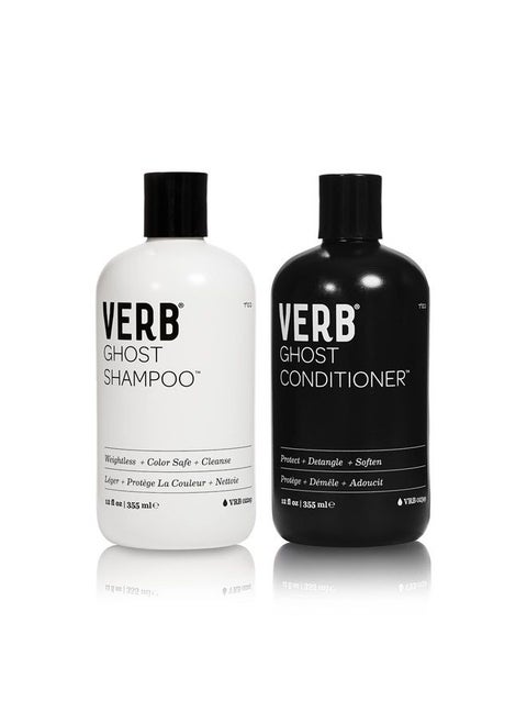 Verb Ghost Shampoo & Conditioner Duo – Vegan Shampoo and Conditioner Set –– Weightless, Anti-Frizz Hydrating Shampoo and Conditioner Promotes Shine and Strength, 12 fl oz