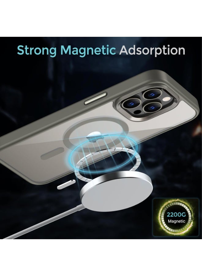 ACLIX Magnetic Case for iPhone 15 Pro Max [Shockproof & Slim] Clear Hard Back Cover with high-Grade Protection | Natural Titanium - Image 5
