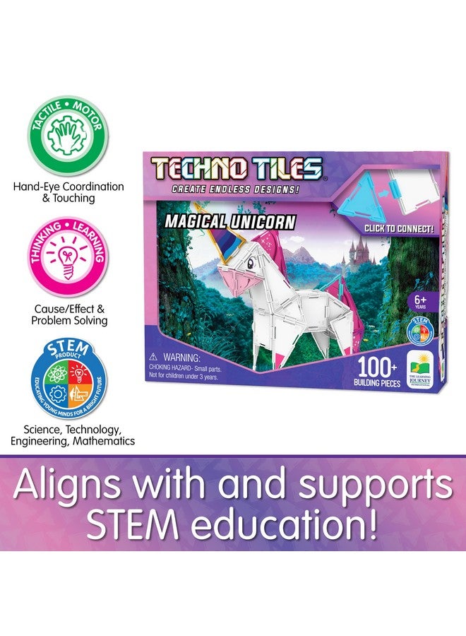 The Learning Journey Techno Tiles - Magical Unicorn | Construction Project with 100+ Building Pieces | STEM Projects for Kids Ages 5-10 | Engineering Activity for Girls & Boys - Image 5