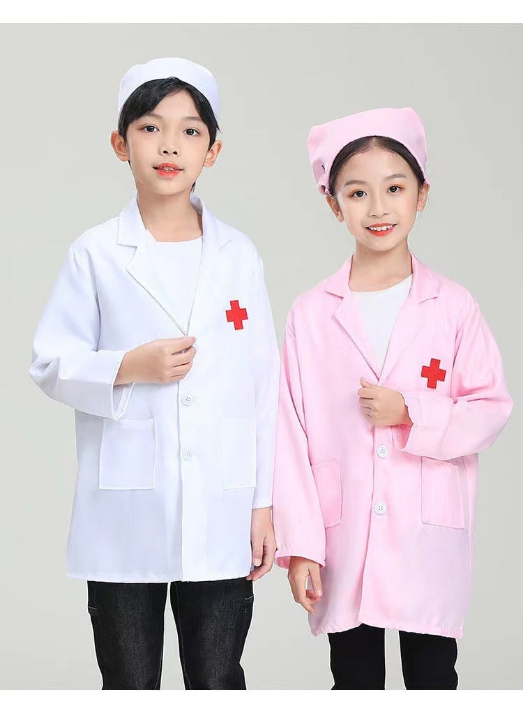 AUTOYSUR Kids Cosplay Set Doctor Dress up for Toddlers Nurse Costume Costume Accessories Suitable for Theme Party Cosplay Costume (Pink) - Image 5