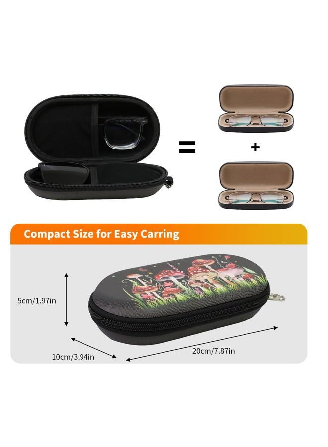 FlyingMage Double Eyeglasses Case, Hard Shell Dual Sunglasses Organizer with Zipper Clip Travel Glasses Storage for Women Men, Multicolor Paw, One size - Image 5