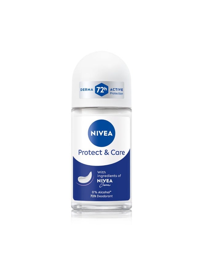 NIVEA Protect & Care Roll On Fresh, Unisex (50Ml) - Image 1