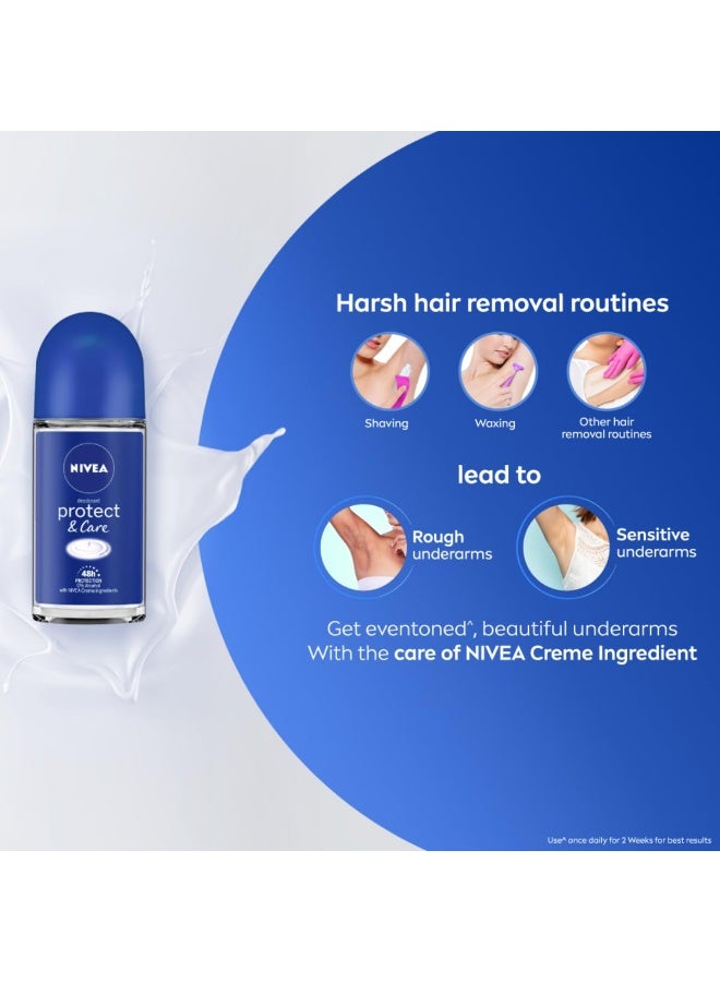 NIVEA Protect & Care Roll On Fresh, Unisex (50Ml) - Image 4